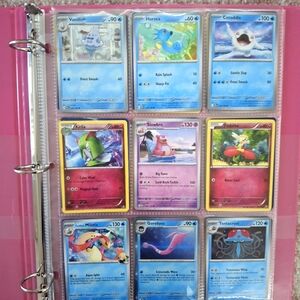 Pink pokemon cards and binder cute kawaii all cards shown in photos